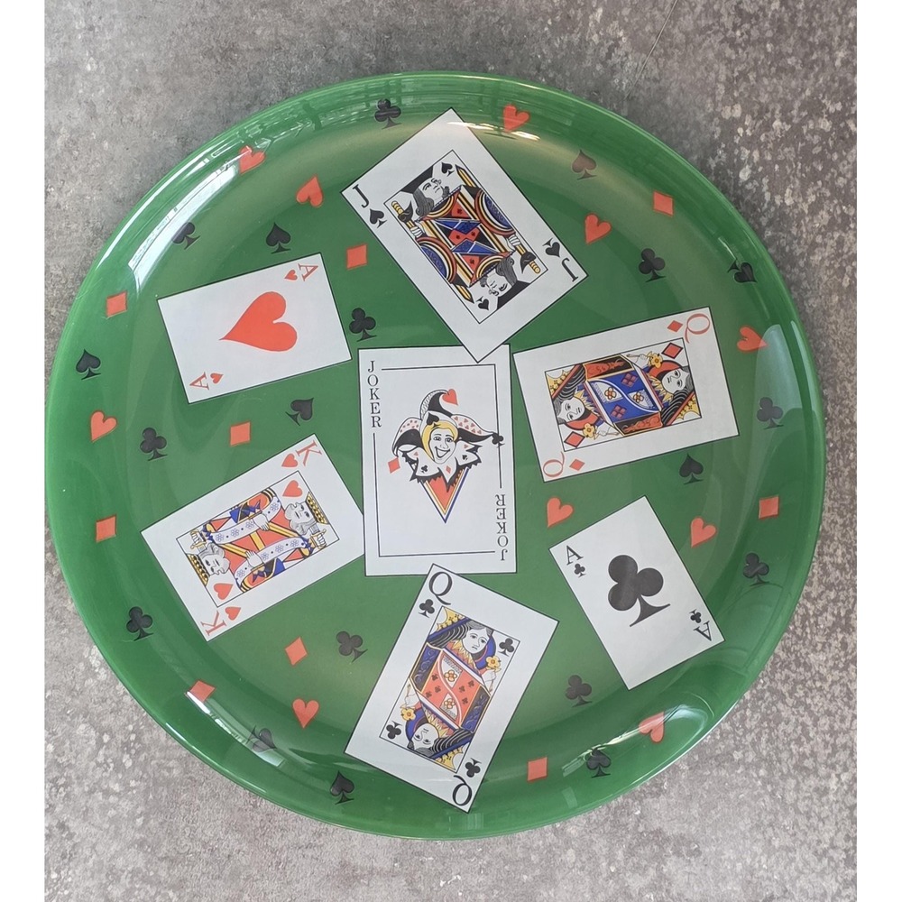 Vintage 1980s Luminarc "Card Party" Serving Platter